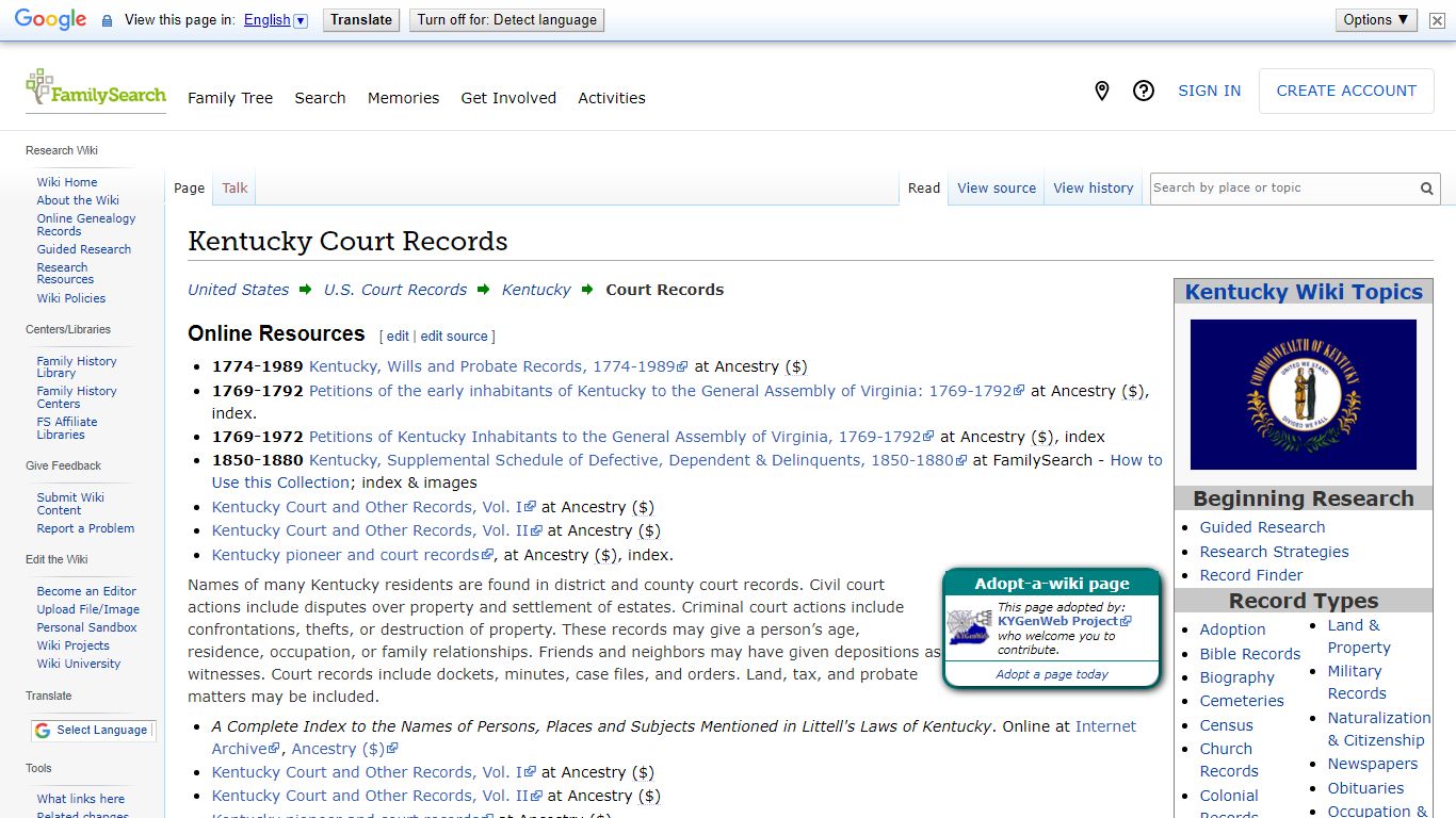 Kentucky Court Records • FamilySearch